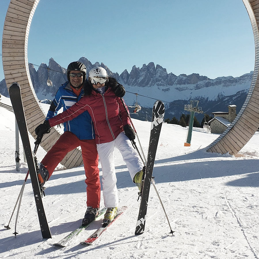 Skifahrer  Brixen – Plose